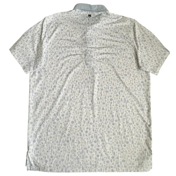 Greyson Golf Performance Polo Shirt Mens Large L All Over Print - Picture 3 of 8